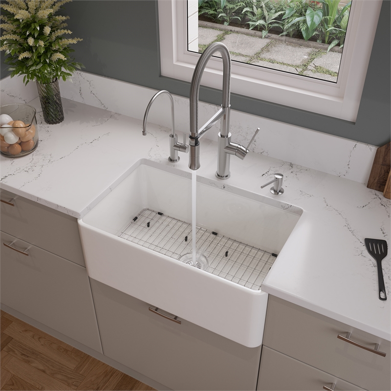 Pemberly Row Solid Brushed Stainless Steel Drinking Water Dispenser