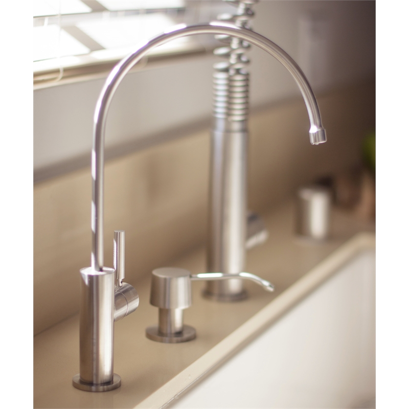 Pemberly Row Solid Brushed Stainless Steel Drinking Water Dispenser