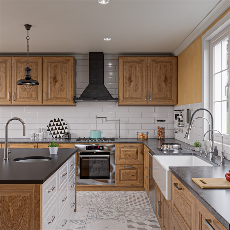 Pemberly Row Brushed Stainless Steel Retractable Pot Filler Faucet