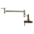 Pemberly Row Brushed Stainless Steel Retractable Pot Filler Faucet