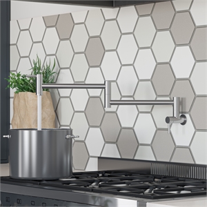 Pemberly Row Brushed Stainless Steel Retractable Pot Filler Faucet