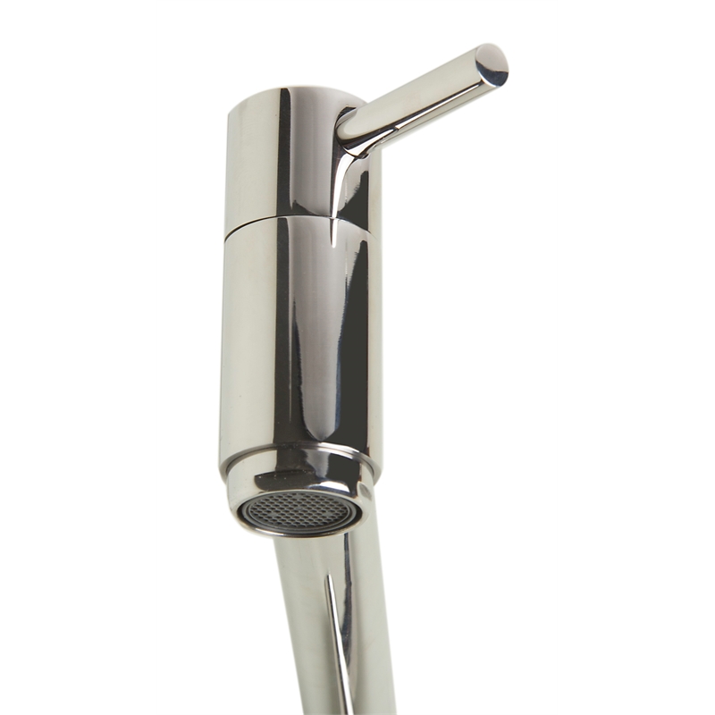 Pemberly Row Polished Stainless Steel Retractable Pot Filler Faucet