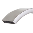 Pemberly Row Nickel Square Body Curved Spout Single Lever Bathroom Faucet
