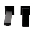 Pemberly Row Black Matte Single Lever Wallmount Bathroom Faucet