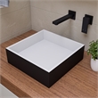 Pemberly Row Black Matte Single Lever Wallmount Bathroom Faucet