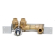 Pemberly Row Polished Chrome Single Lever Wallmount Bathroom Faucet