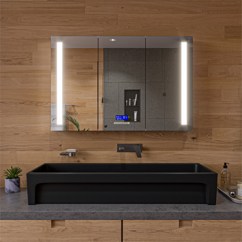 Pemberly Row Contemporary Brushed Nickel Wall Mounted Bathroom Faucet