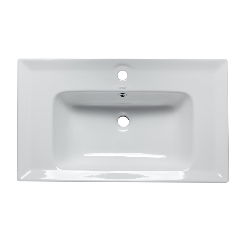 Pemberly Row Contemporary White Ceramic 32