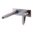 Pemberly Row Brushed Nickel Wall Mounted Modern Bathroom Faucet