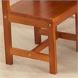 Pemberly Row Modern 5 Piece Solid Wood Table and Chair Set in Pecan