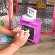 Pemberly Row Contemporary Wood Loft Dollhouse in Pink and Green