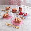 Pemberly Row Plastic Made 20 Piece Wooden Plastic Apple Pie Play Set