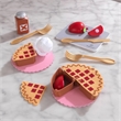 Pemberly Row Plastic Made 20 Piece Wooden Plastic Apple Pie Play Set