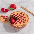 Pemberly Row Plastic Made 20 Piece Wooden Plastic Apple Pie Play Set