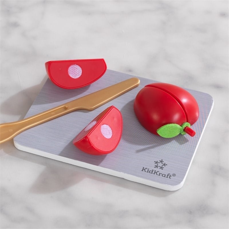 Pemberly Row Plastic Made 20 Piece Wooden Plastic Apple Pie Play Set
