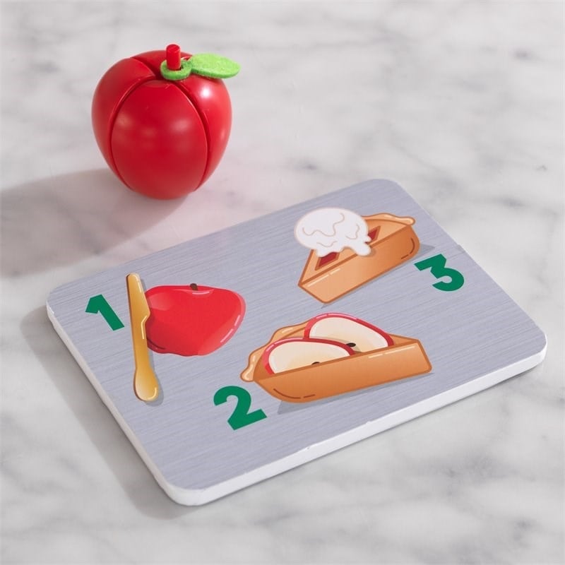 Pemberly Row Plastic Made 20 Piece Wooden Plastic Apple Pie Play Set