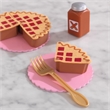 Pemberly Row Plastic Made 20 Piece Wooden Plastic Apple Pie Play Set