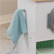 Pemberly Row Whisk & Wash Wooden Plastic Play Kitchen and Laundry in White