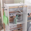 Pemberly Row 2 in 1 Wooden Plastic Play Kitchen and Laundry in Gray and White