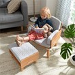 Pemberly Row 2 Piece Fabric Cushioned Reading Chair and Ottoman