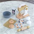 Pemberly Row Modern 11 Piece Solid Wood Plastic Baking Play Set