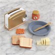 Pemberly Row Modern 11 Piece Solid Wood Plastic Toaster Play Set