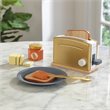 Pemberly Row Modern 11 Piece Solid Wood Plastic Toaster Play Set