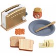 Pemberly Row Modern 11 Piece Solid Wood Plastic Toaster Play Set
