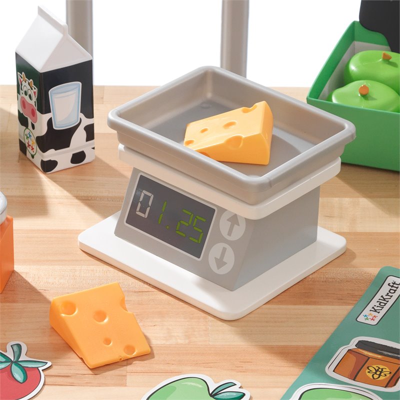 Pemberly Row 34 Piece Wooden Plastic Farmer's Market Play Pack