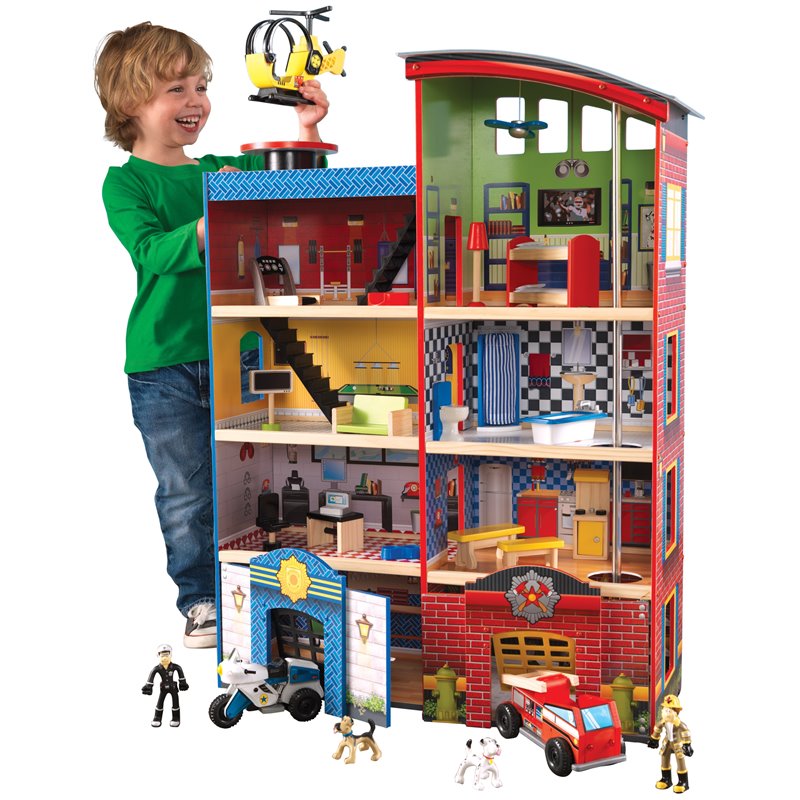 Pemberly Row 24 Piece Wooden Plastic Hometown Heroes Play Set