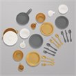 Pemberly Row Modern Plastic Made 27 Piece Plastic Cookware Set