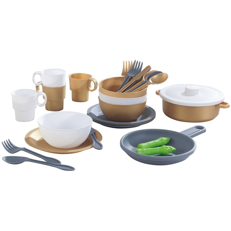 Pemberly Row Modern Plastic Made 27 Piece Plastic Cookware Set