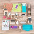 Pemberly Row City Life 26 Piece Wooden Dollhouse with Easy Assembly