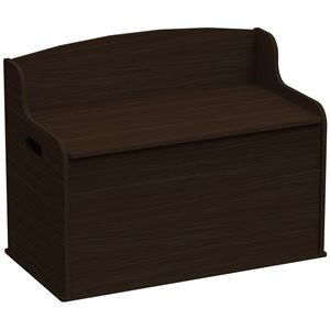 Pemberly Row Modern Engineered Wood Toy Box Bench in Espresso