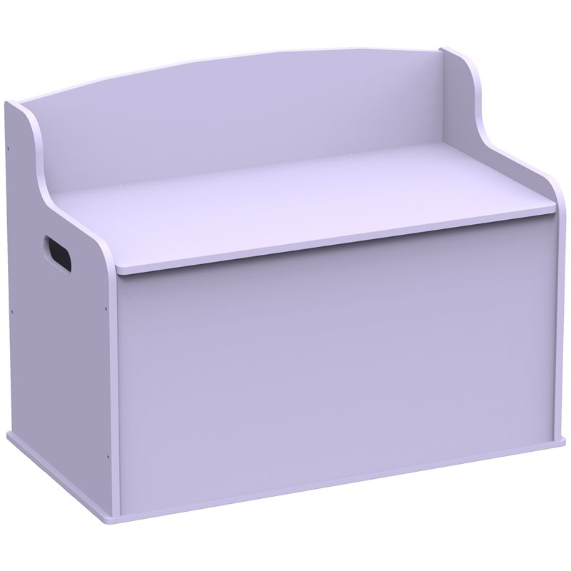 Pemberly Row Modern Engineered Wood Toy Box Bench in Lavender