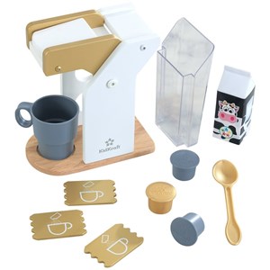 Pemberly Row Modern 11 Piece Solid Wood Plastic Coffee Play Set