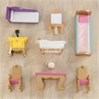Pemberly Row Modern Wood 10 Piece Princess Royal Celebration Dollhouse