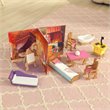 Pemberly Row Modern Wood 10 Piece Princess Royal Celebration Dollhouse