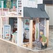 Pemberly Row Modern 24 Piece Wooden Dollhouse with Easy Assembly