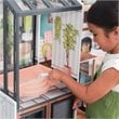 Pemberly Row Modern 24 Piece Wooden Dollhouse with Easy Assembly