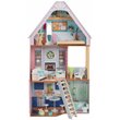 Pemberly Row 23 Piece Wooden Plastic Dollhouse with Easy Assembly