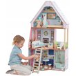 Pemberly Row 23 Piece Wooden Plastic Dollhouse with Easy Assembly