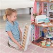 Pemberly Row 23 Piece Wooden Plastic Dollhouse with Easy Assembly