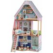 Pemberly Row 23 Piece Wooden Plastic Dollhouse with Easy Assembly