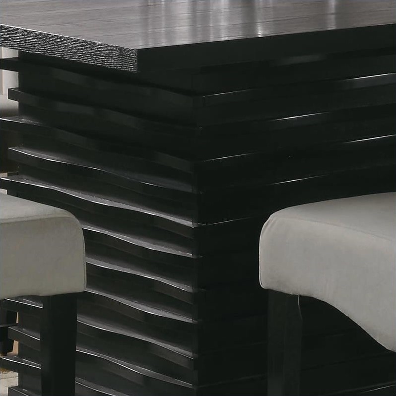 Pemberly Row Square 54-inch Counter Height Dining Table Black