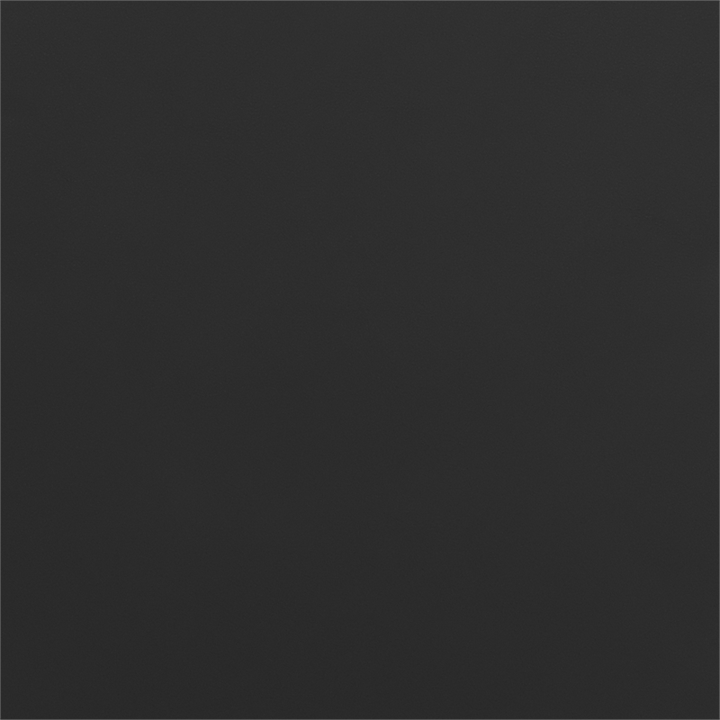 Pemberly Row Contemporary Diplomat Leather Sofa in Black Finish