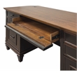 Pemberly Row Wood Double Pedestal Desk Office Desk Office Table Black