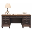 Pemberly Row Wood Double Pedestal Desk Office Desk Office Table Black