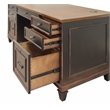 Pemberly Row Wood Double Pedestal Desk Office Desk Office Table Black