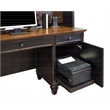 Pemberly Row Contemporary Wood Credenza Office Desk Writing Table Black